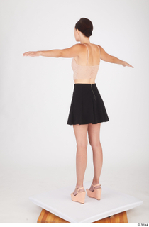  Vanessa Angel beige lace crop top beige platform sandals casual dressed standing t poses whole body 0004.jpg